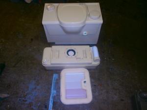 electric flush cassette toilet complete